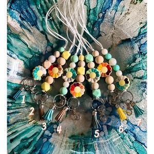 Colorful Flower Lanyard